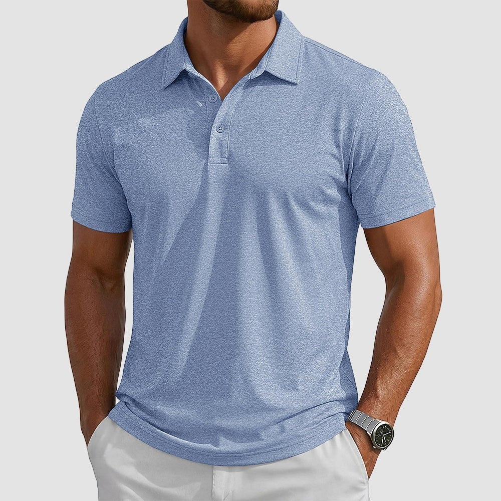 Men's Performance Polo Shirt - Lightweight Outdoor Polo Light Blue by MAGCOMSEN