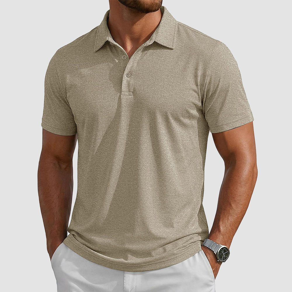 Men's Performance Polo Shirt - Lightweight Outdoor Polo Light Khaki by MAGCOMSEN