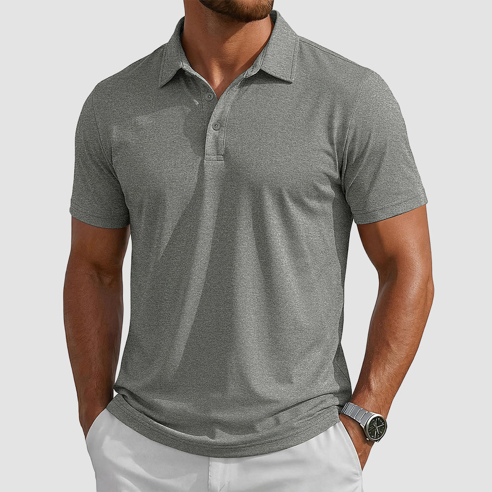 Men's Performance Polo Shirt - Lightweight Outdoor Polo Medium Grey by MAGCOMSEN
