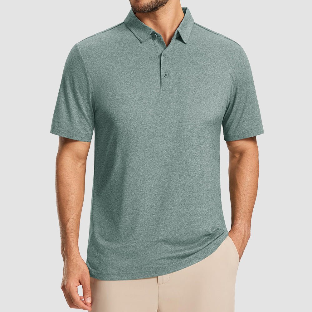 Men's Performance Polo Shirt - Lightweight Outdoor Polo Dark Green by MAGCOMSEN