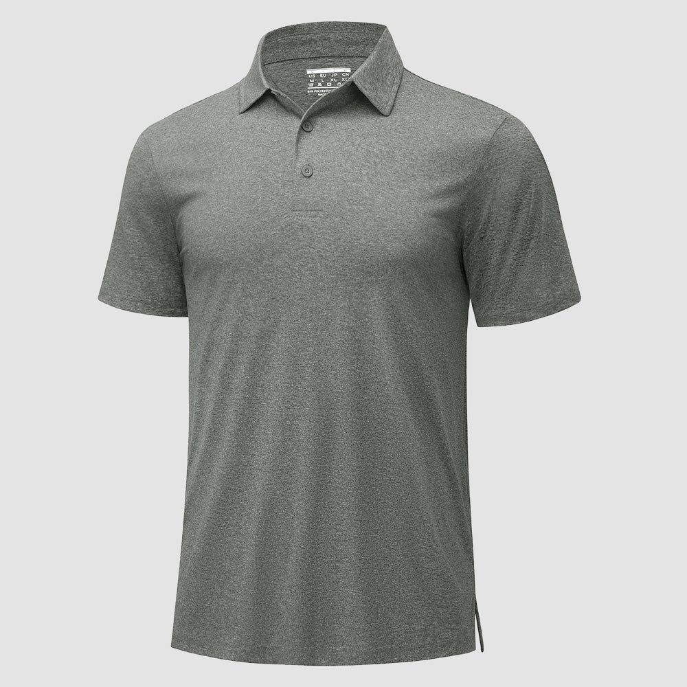 Men's Performance Polo Shirt - Lightweight Outdoor Polo Medium Grey by MAGCOMSEN