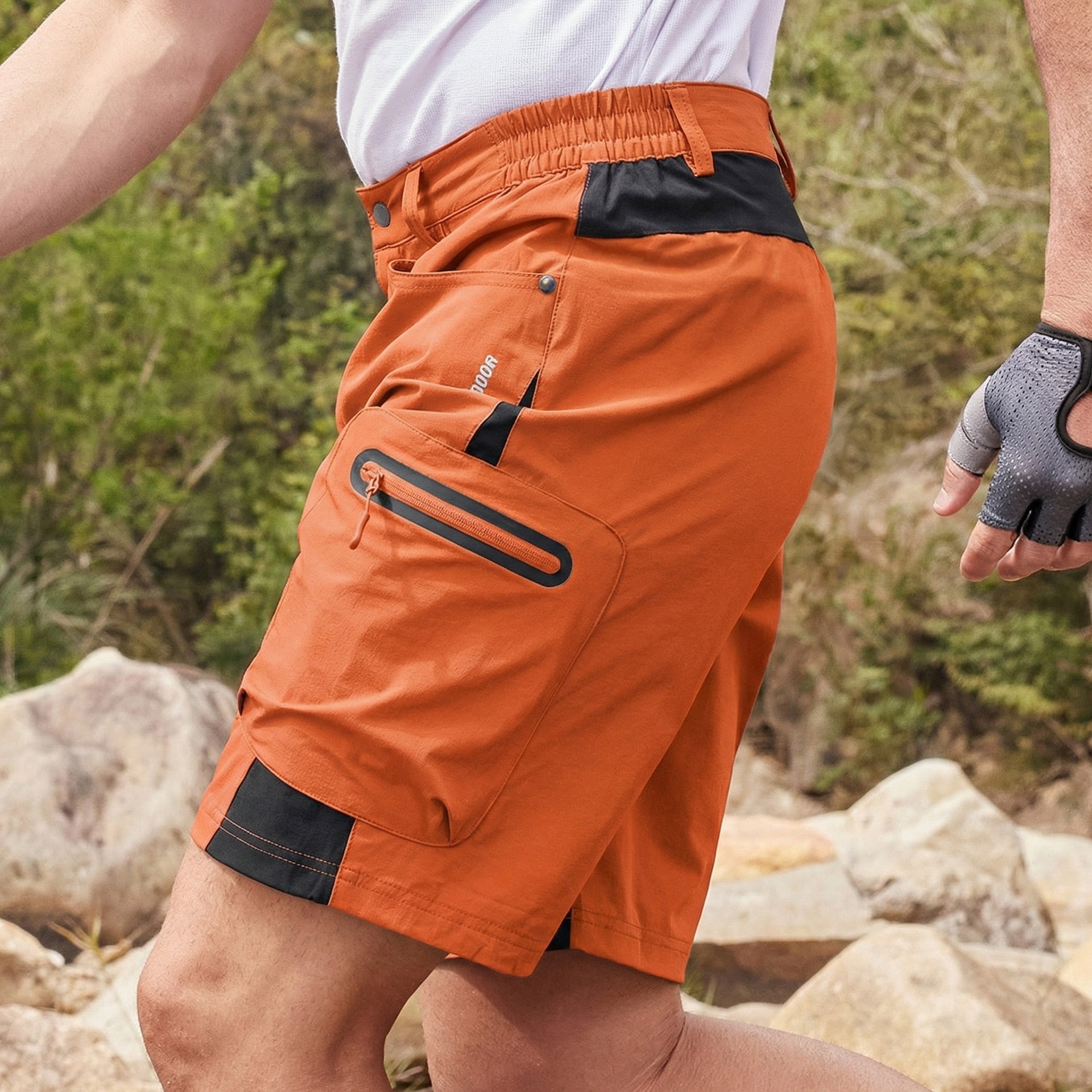 Royal Blue Men's Quick Dry Cargo Shorts - MAGCOMSEN #Color_Orange