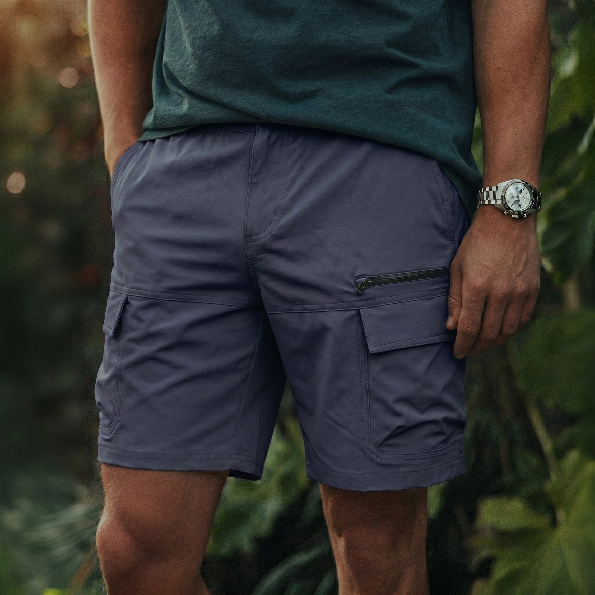Men's Quick Dry Cargo Shorts Navy by MAGCOMSEN