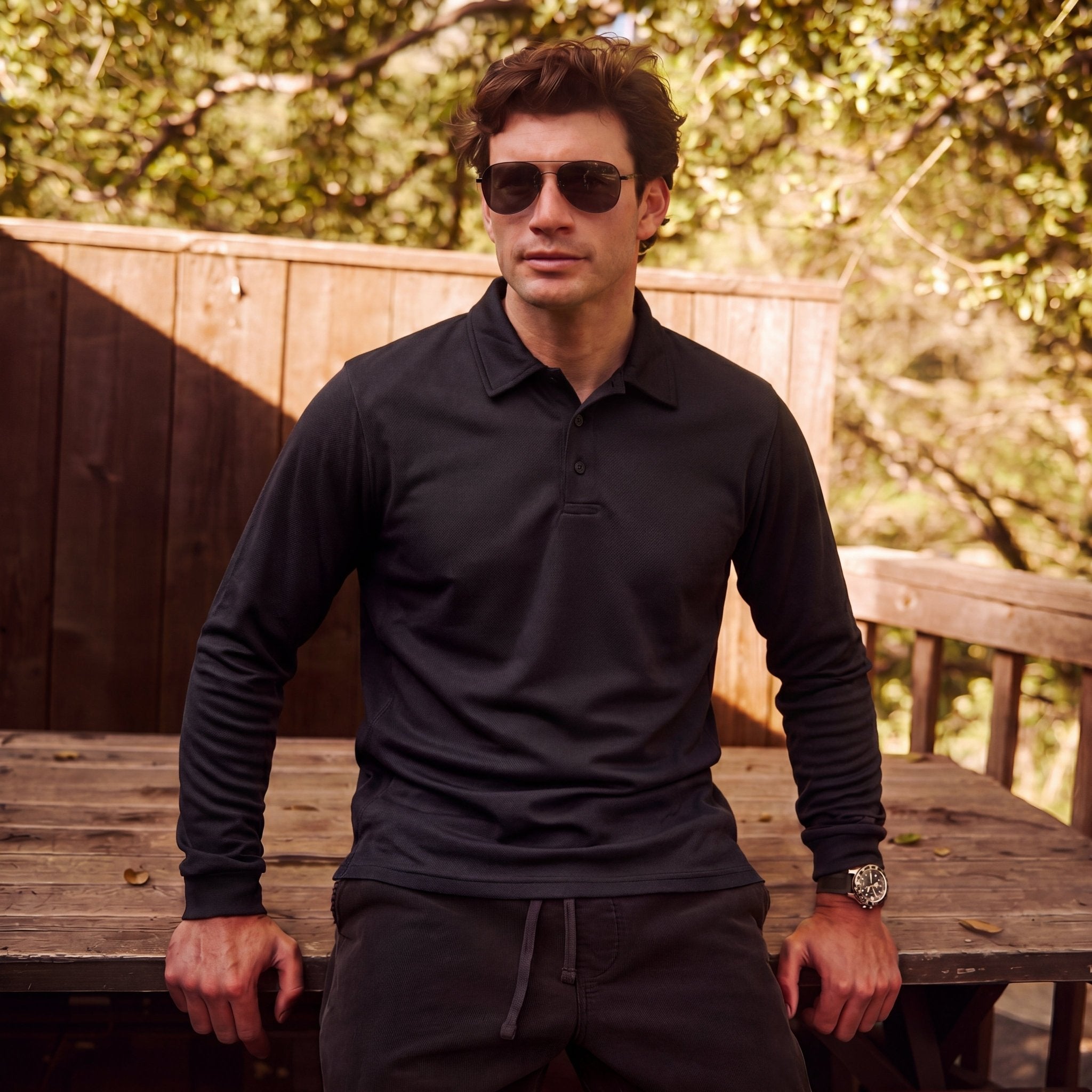 Men's Quick - Dry Tactical Polo Shirt – Golf & Performance Black by MAGCOMSEN