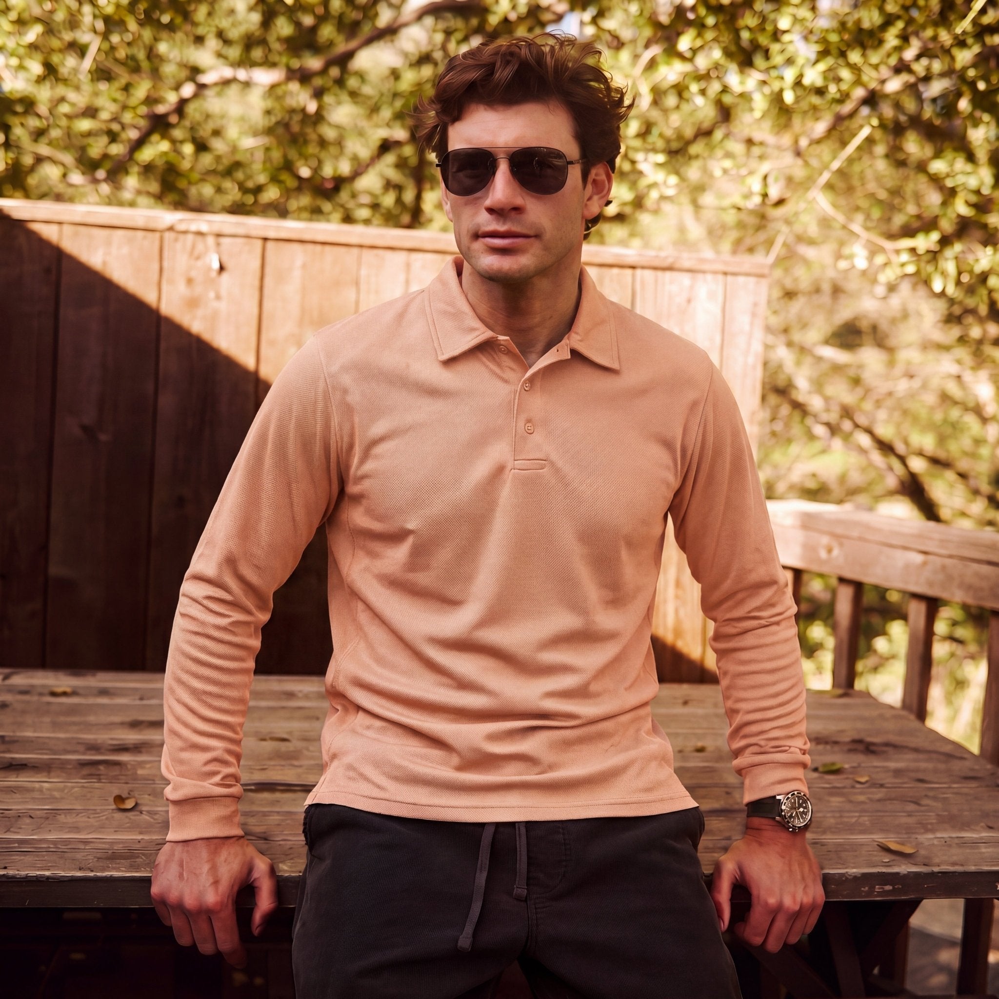 Men's Quick - Dry Tactical Polo Shirt – Golf & Performance Apricot by MAGCOMSEN