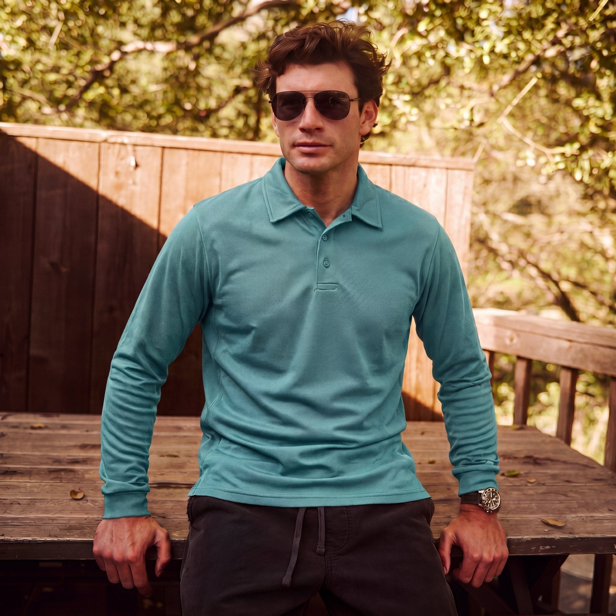 Men's Quick - Dry Tactical Polo Shirt – Golf & Performance Grey Green by MAGCOMSEN