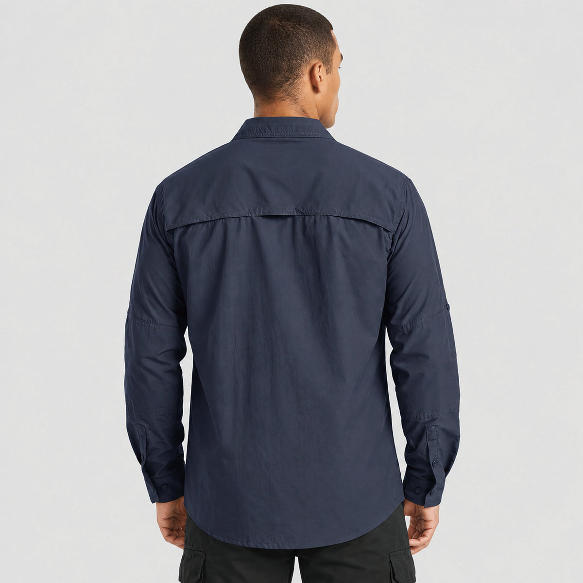 Navy MAGCOMSEN Men's Tactical Shirt, Quick-Dry & UV Protection for Hiking in #Color_Navy