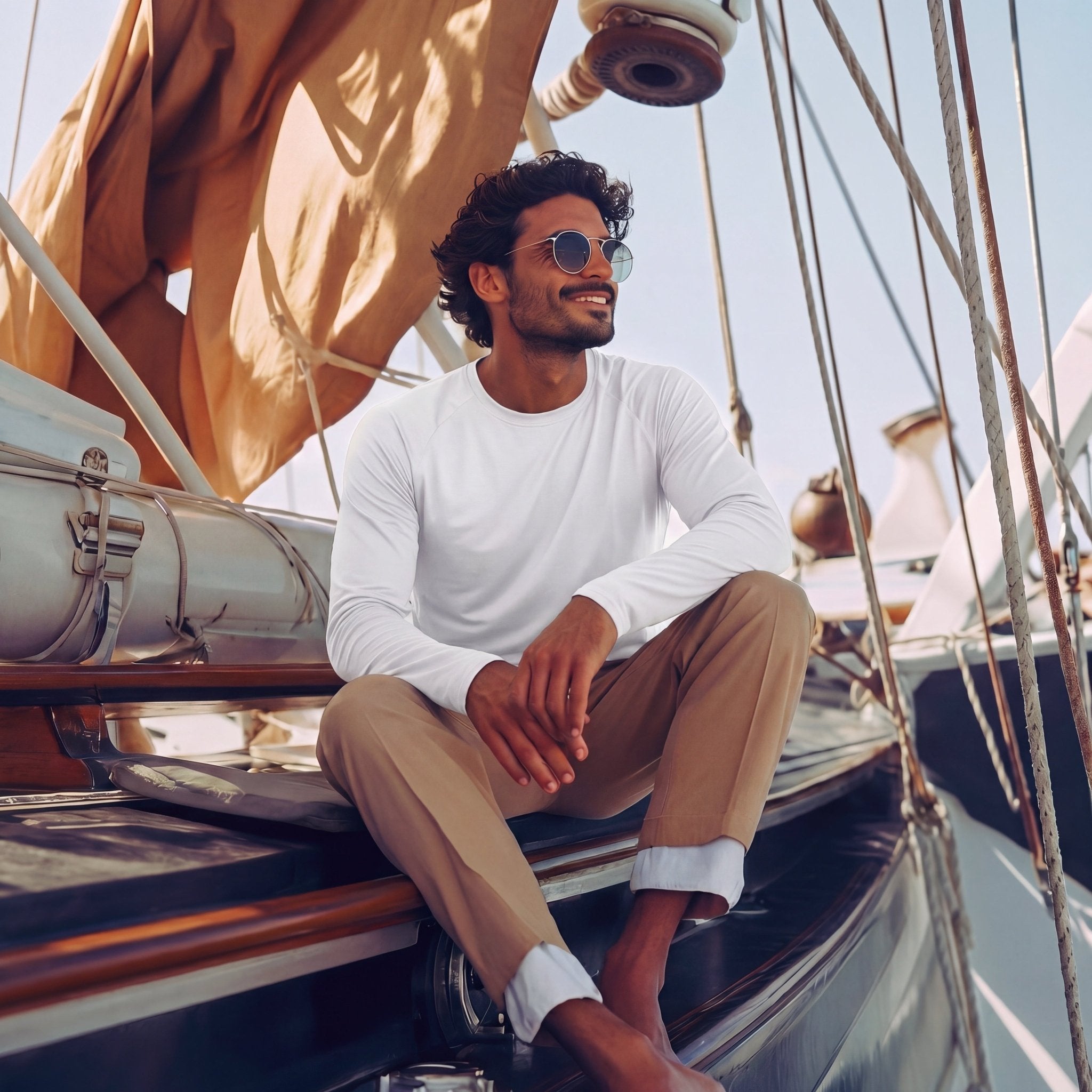 White MAGCOMSEN Men's UPF 50+ Quick Dry Shirt - Sun Protection for Hiking #Color_White