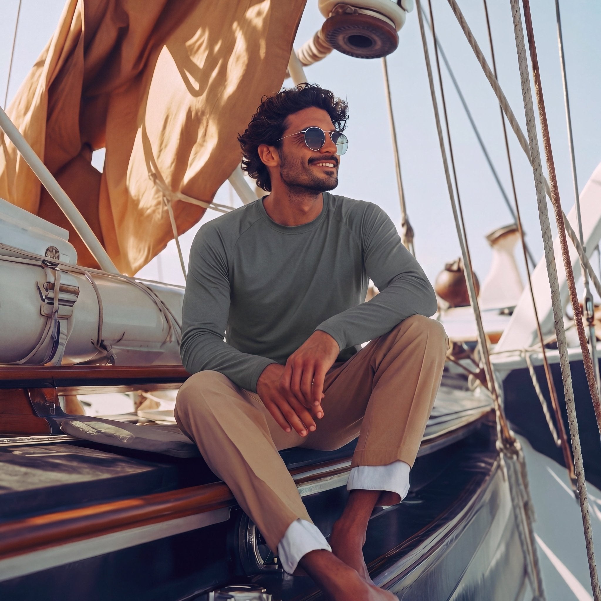 Dark Grey Men's UPF 50+ Quick Dry Shirt - Sun Protection for Hiking - MAGCOMSEN #Color_Dark Grey