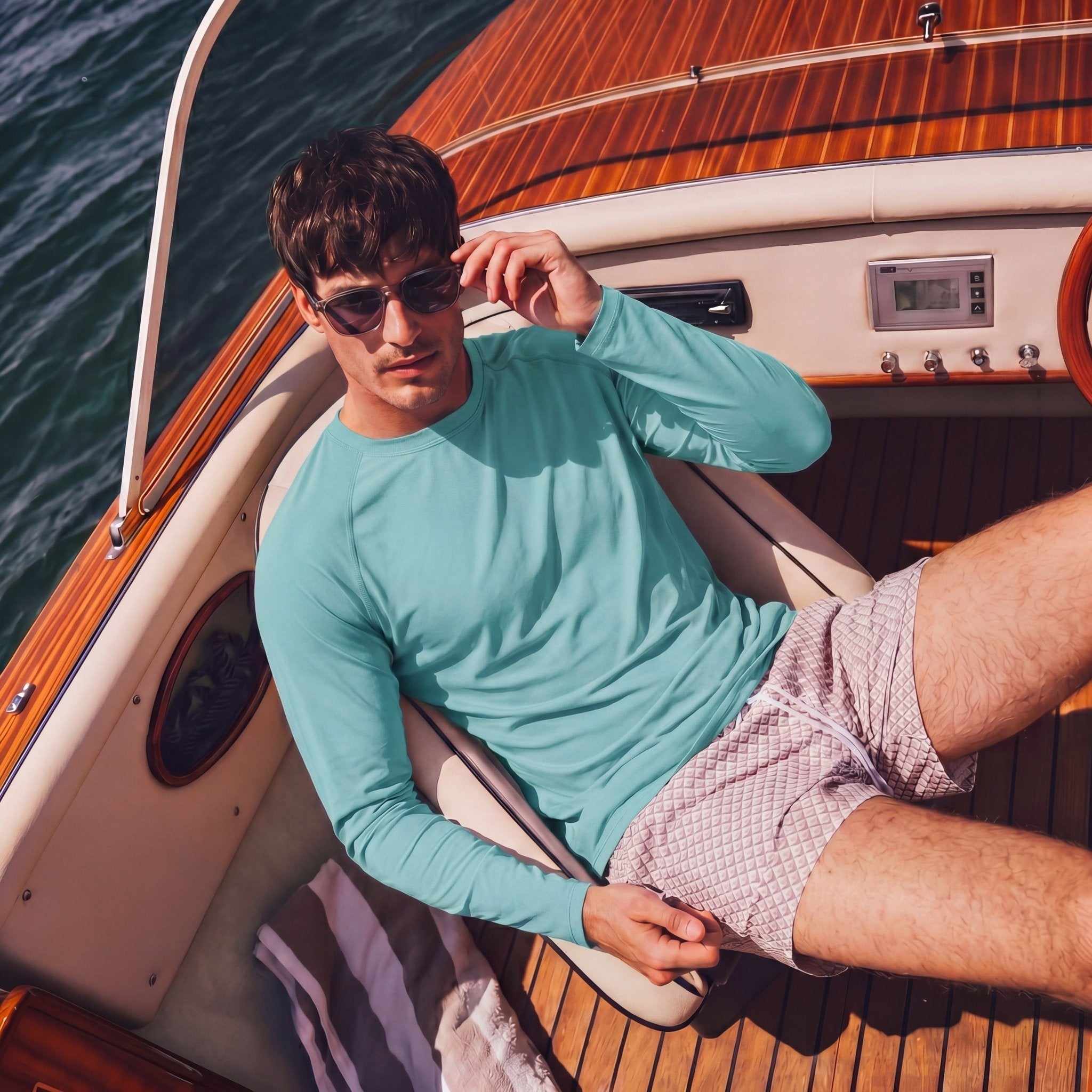 Grey Green Men's UPF 50+ Quick Dry Shirt - Sun Protection for Hiking - MAGCOMSEN #Color_Grey Green