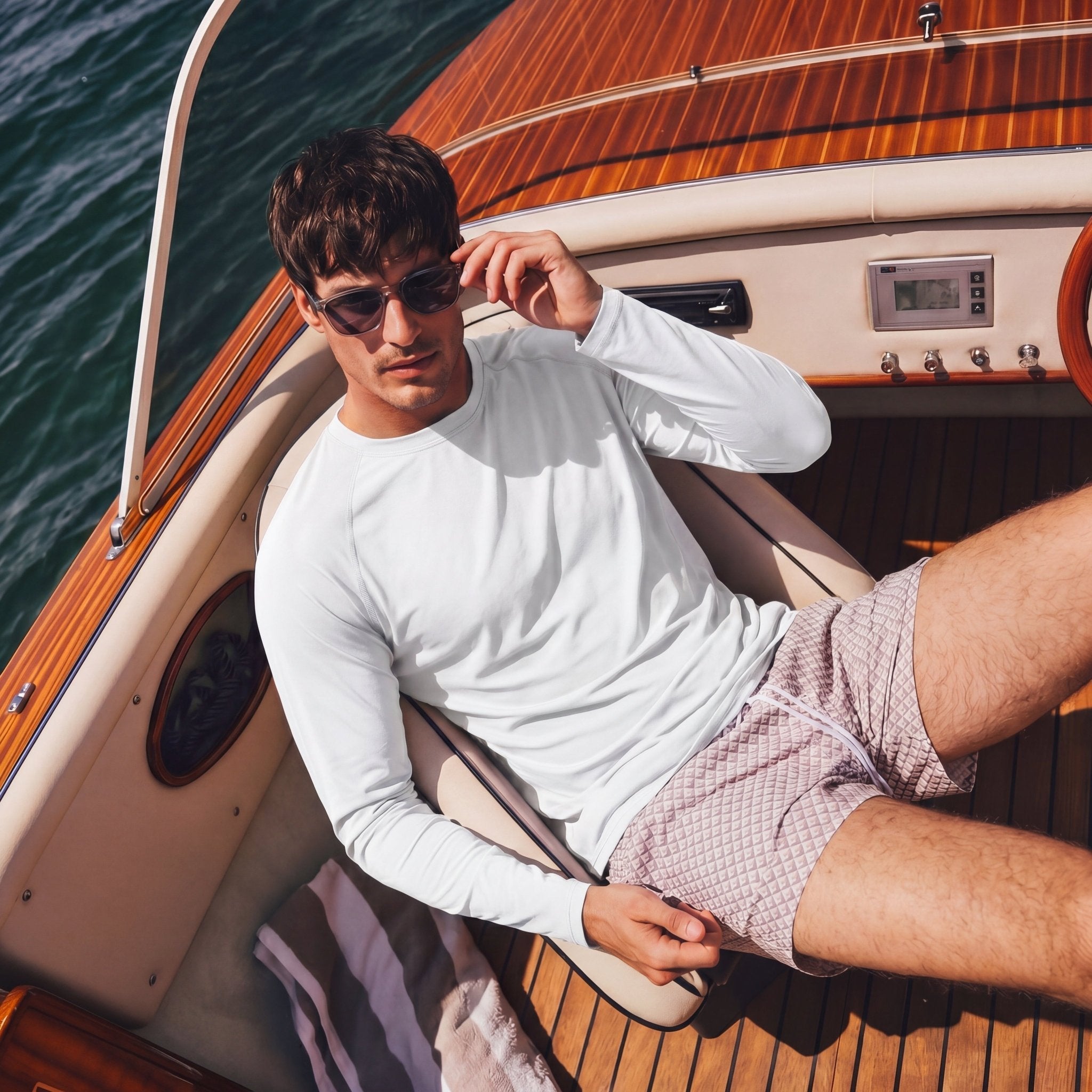 White MAGCOMSEN Men's UPF 50+ Quick Dry Shirt - Sun Protection for Hiking #Color_White