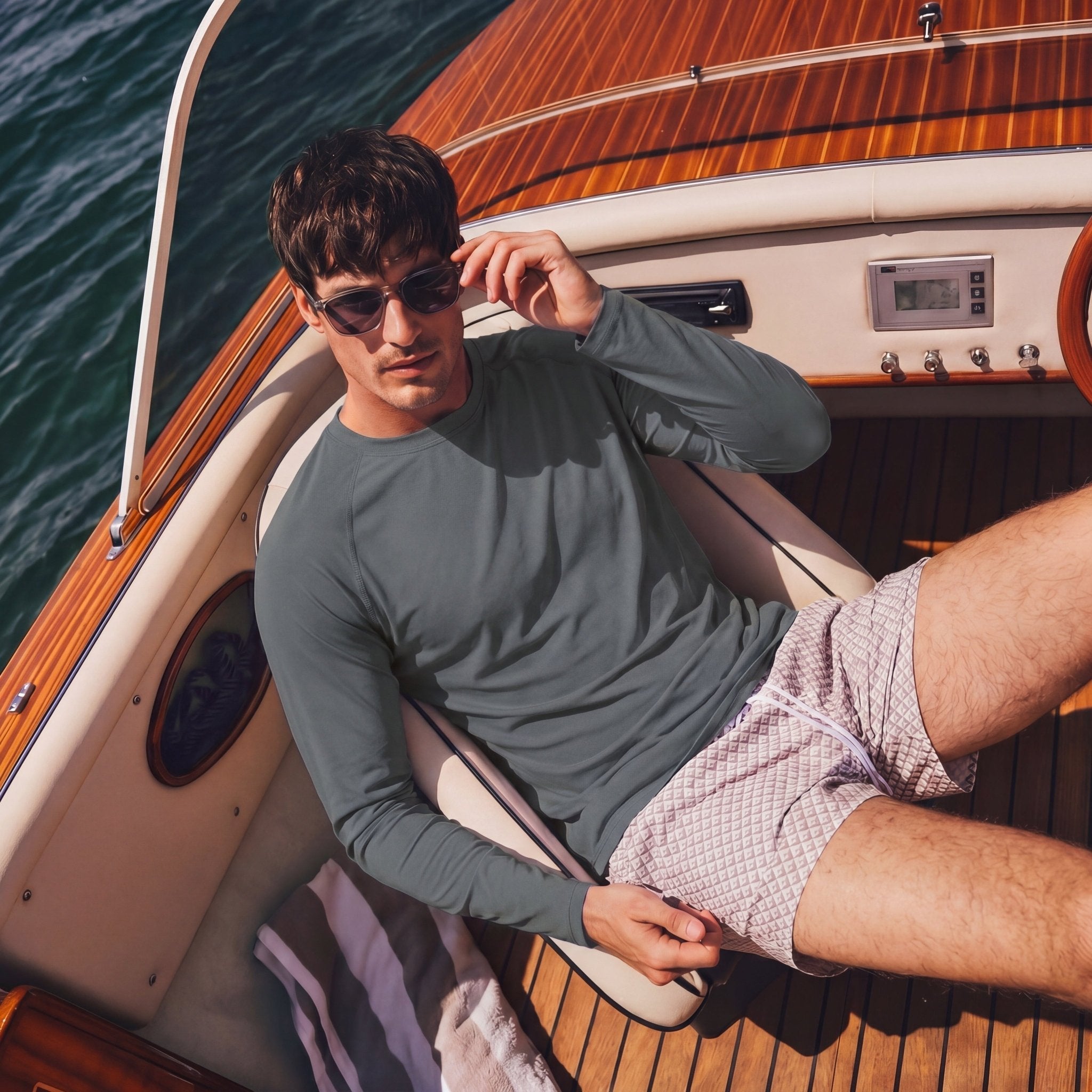 Dark Grey Men's UPF 50+ Quick Dry Shirt - Sun Protection for Hiking - MAGCOMSEN #Color_Dark Grey