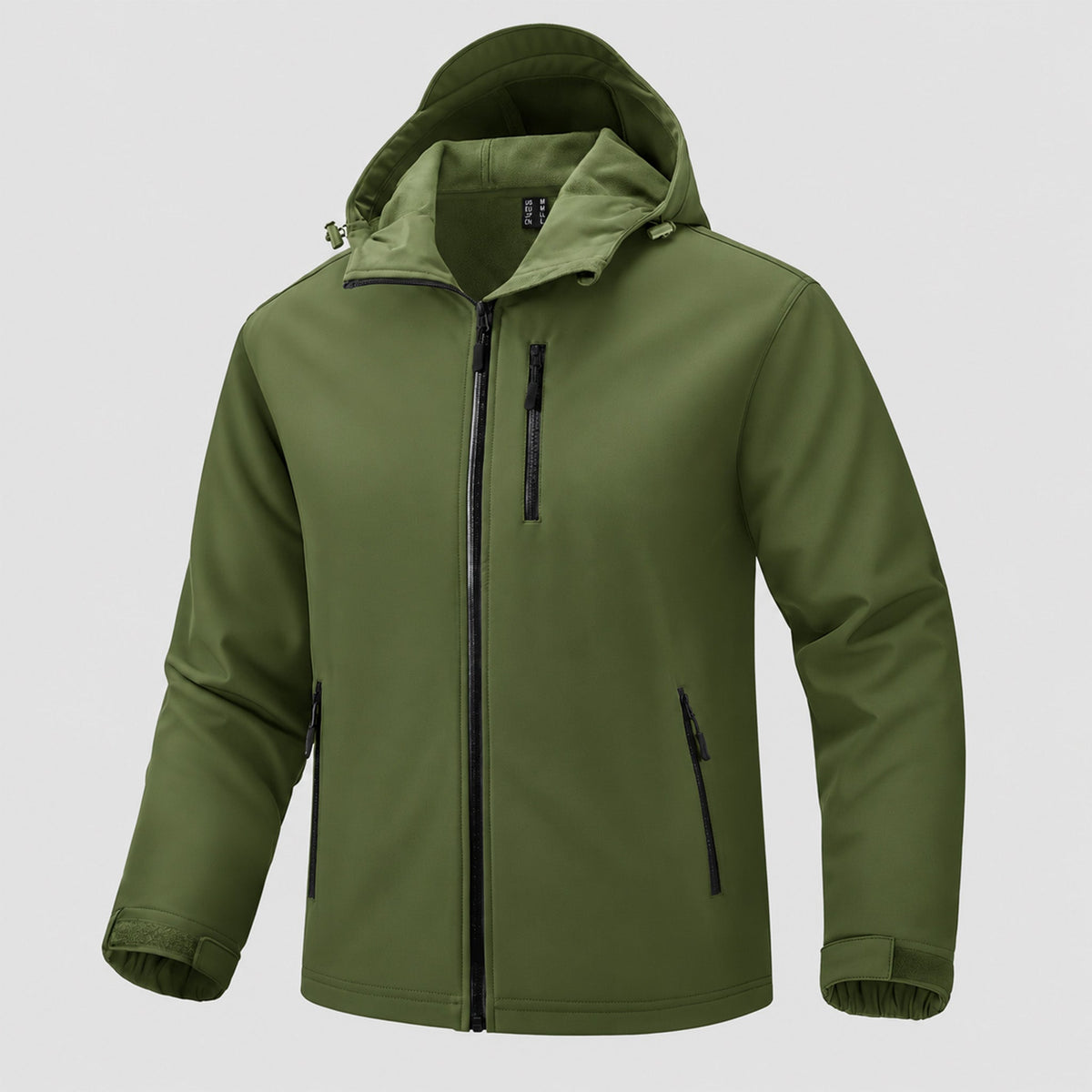 Army Green MAGCOMSEN Men's Waterproof Fleece-Lined Winter Jacket - Lightweight Hooded Softshell for Hiking in #Color_Army Green