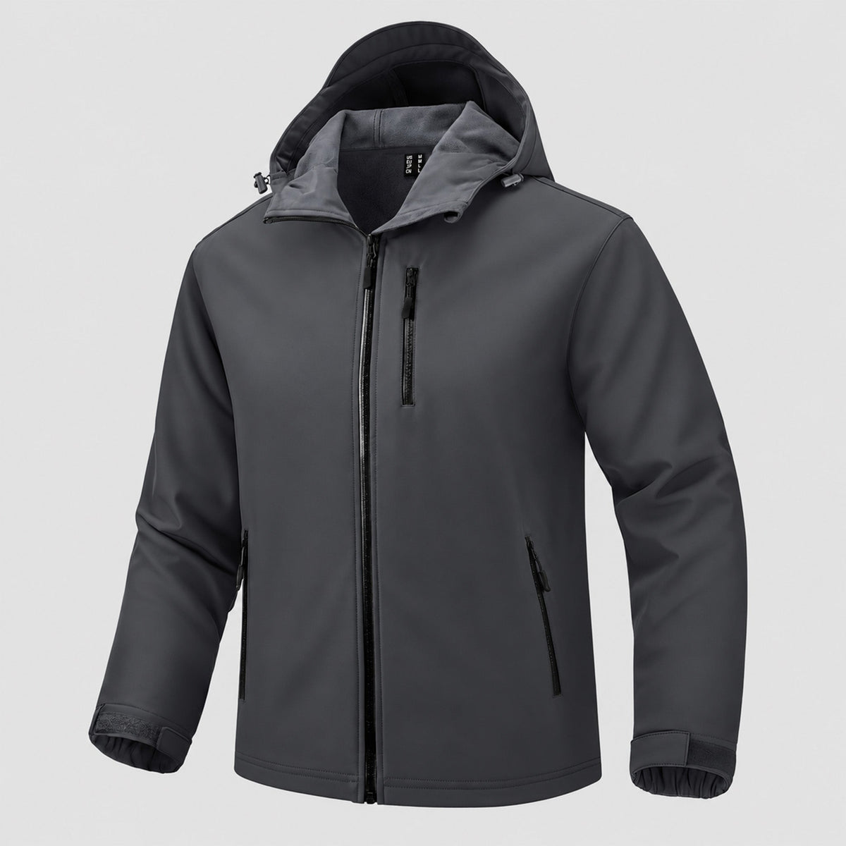 Dark Gray MAGCOMSEN Men's Waterproof Fleece-Lined Winter Jacket - Lightweight Hooded Softshell for Hiking in #Color_Dark Gray