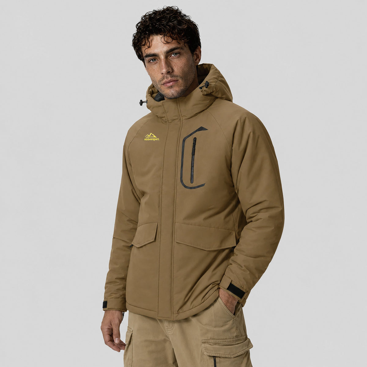 Men's Waterproof Ski Jacket 10k Fleece Lined Winter Snowboard Coat with 7 Pockets Coffee by MAGCOMSEN