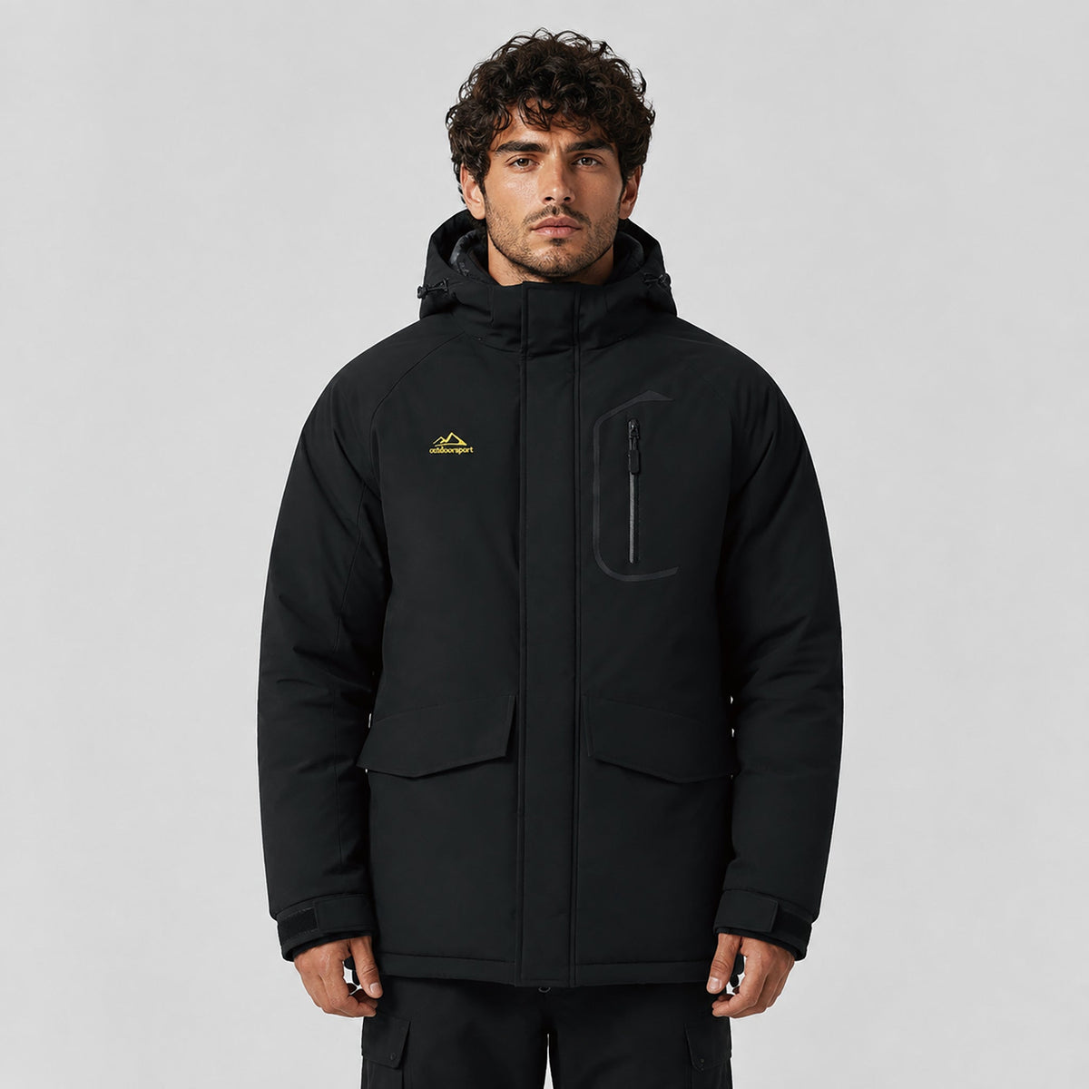 Men's Waterproof Ski Jacket 10k Fleece Lined Winter Snowboard Coat with 7 Pockets Black by MAGCOMSEN