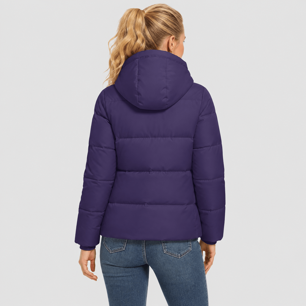 Dark Purple MAGCOMSEN Women’s Hooded Down Jacket Lightweight Thermal Quilted Winter Coat in #Color_Dark Purple