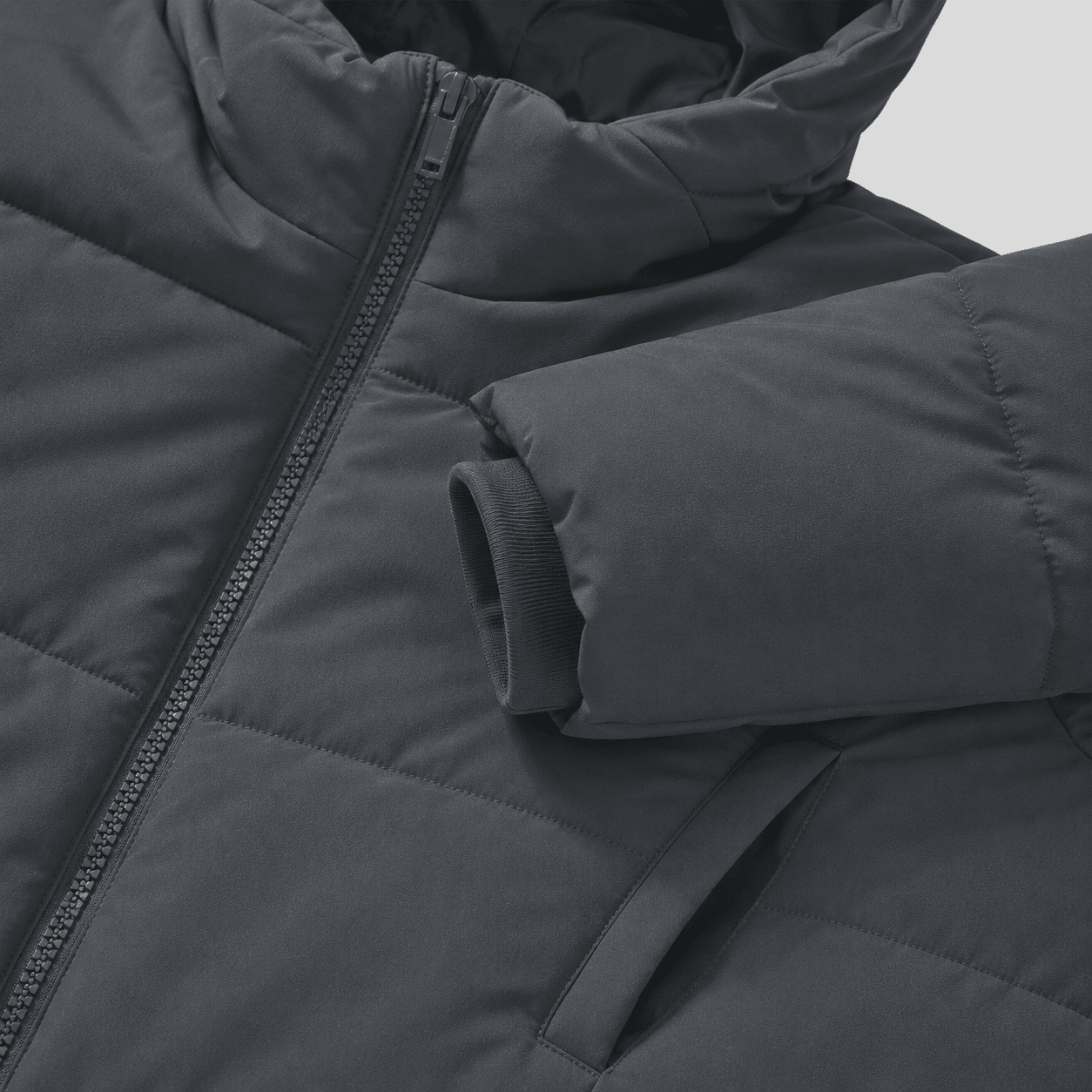 Dark Grey MAGCOMSEN Women’s Hooded Down Jacket Lightweight Thermal Quilted Winter Coat in #Color_Dark Grey