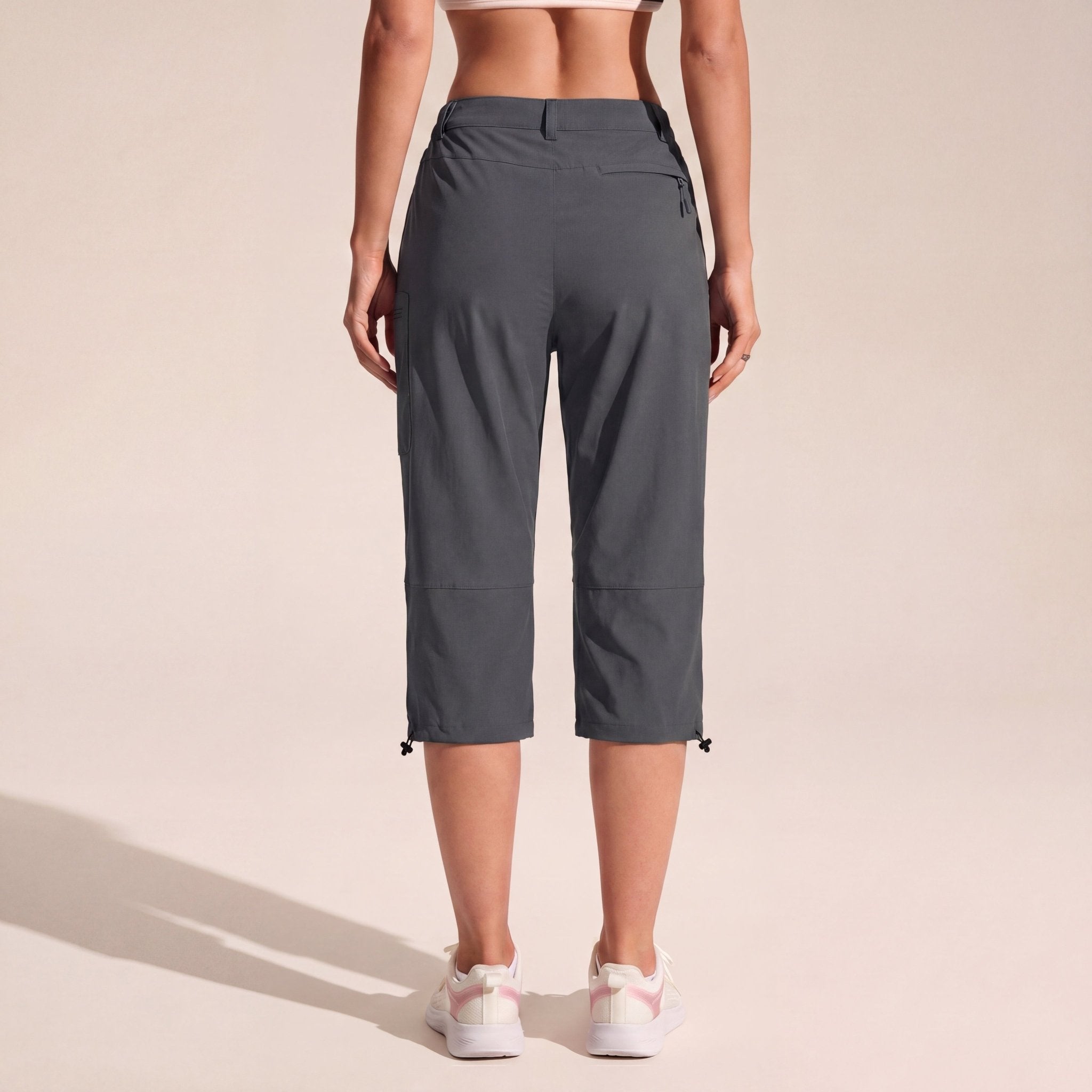 Women's Lightweight Water - Resistant Hiking Capris with 5 Pockets Dark Grey by MAGCOMSEN