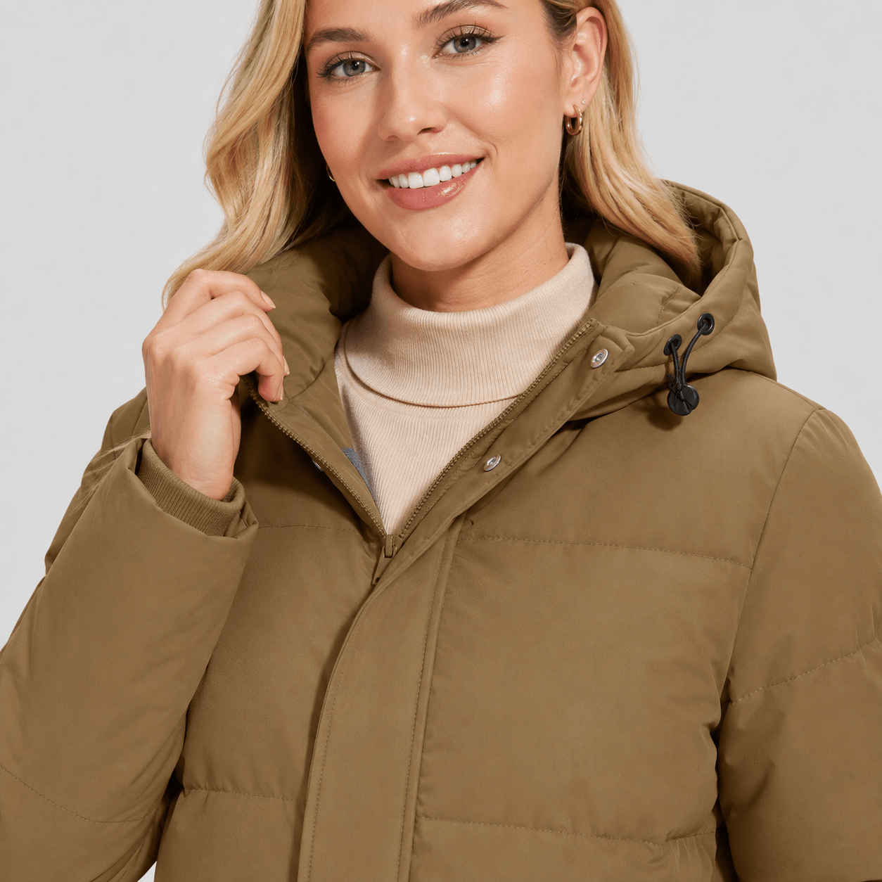 Brown MAGCOMSEN Women's Long Down Parka Waterproof Hooded Winter Puffer Coat in #Color_Brown