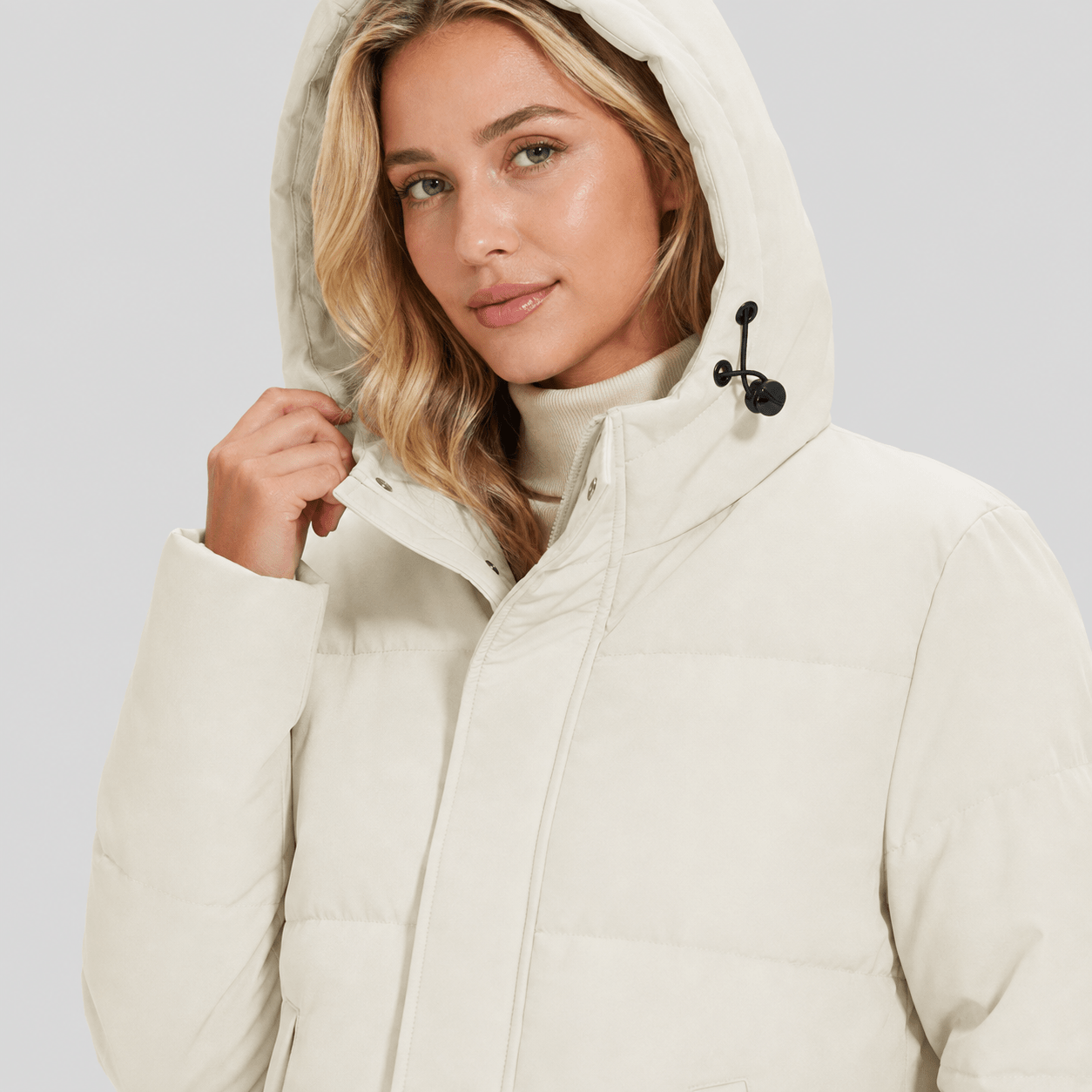 Dark Gray MAGCOMSEN Women's Long Down Parka Waterproof Hooded Winter Puffer Coat in #Color_Dark Gray