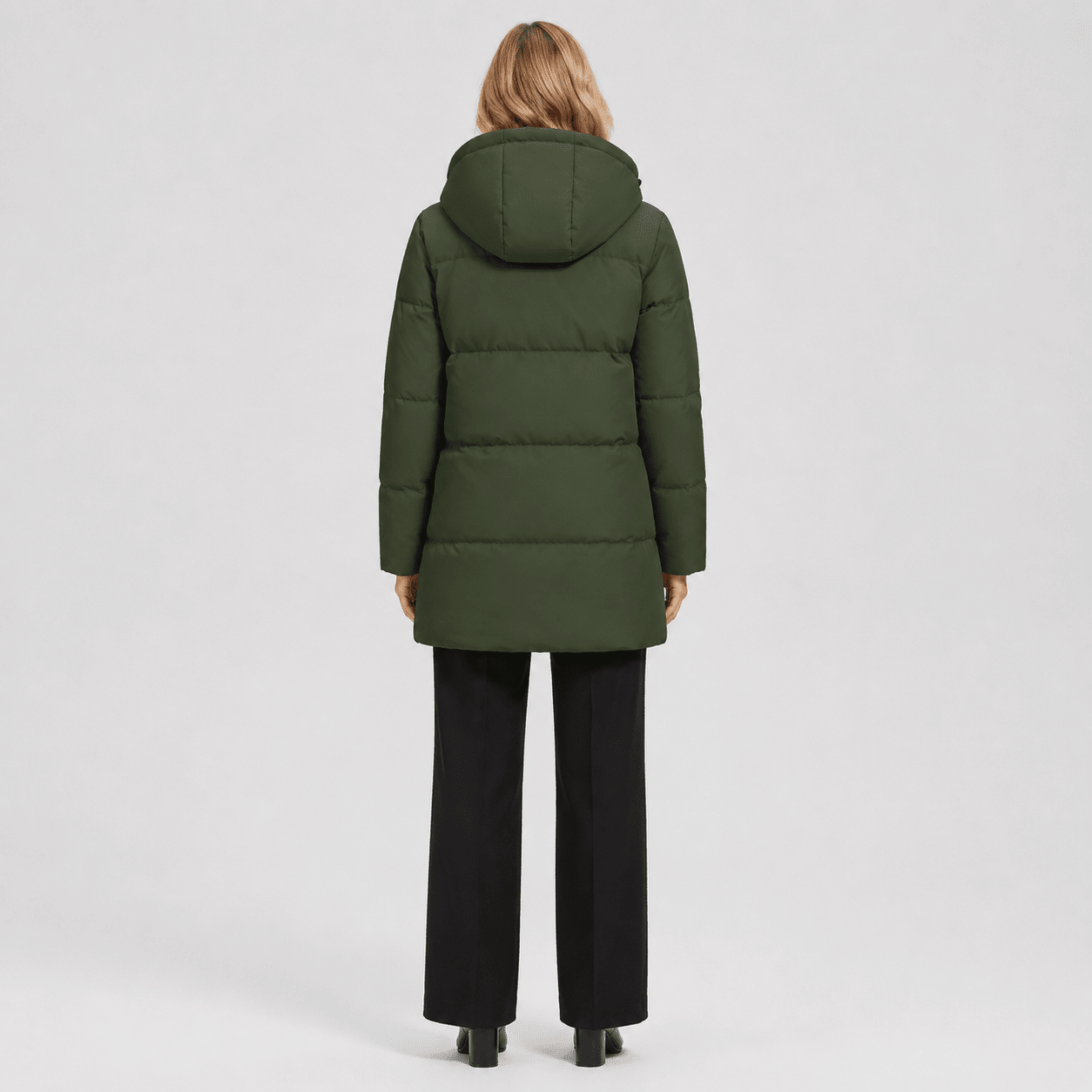 Army Green MAGCOMSEN Women's Long Down Parka Waterproof Hooded Winter Puffer Coat in #Color_Army Green