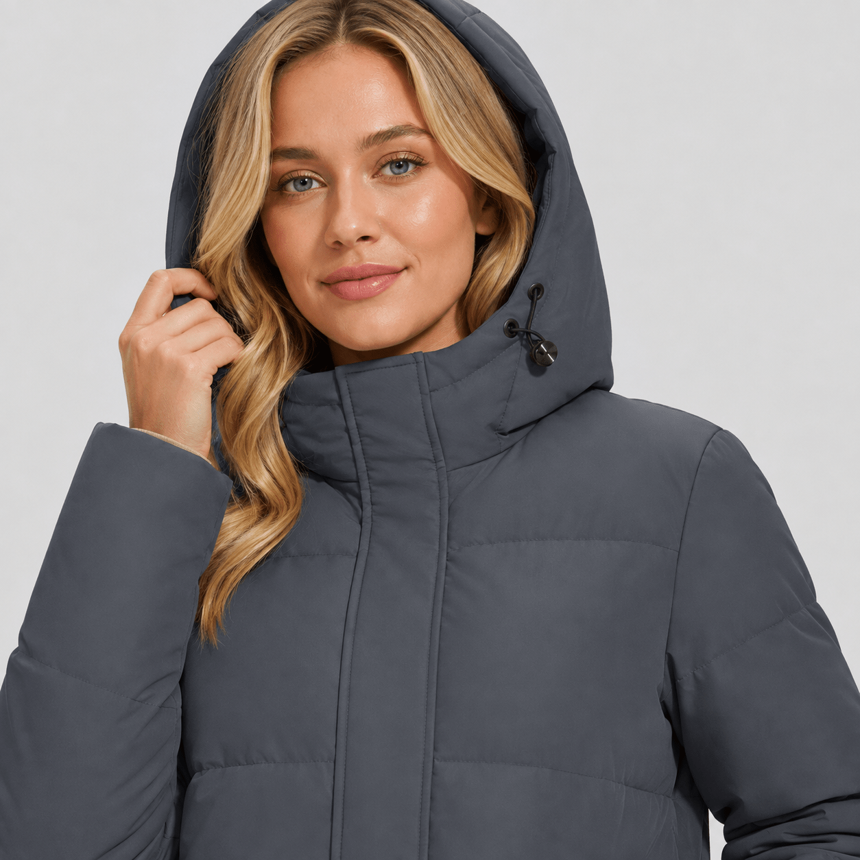 Dark Gray MAGCOMSEN Women's Long Down Parka Waterproof Hooded Winter Puffer Coat in #Color_Dark Gray