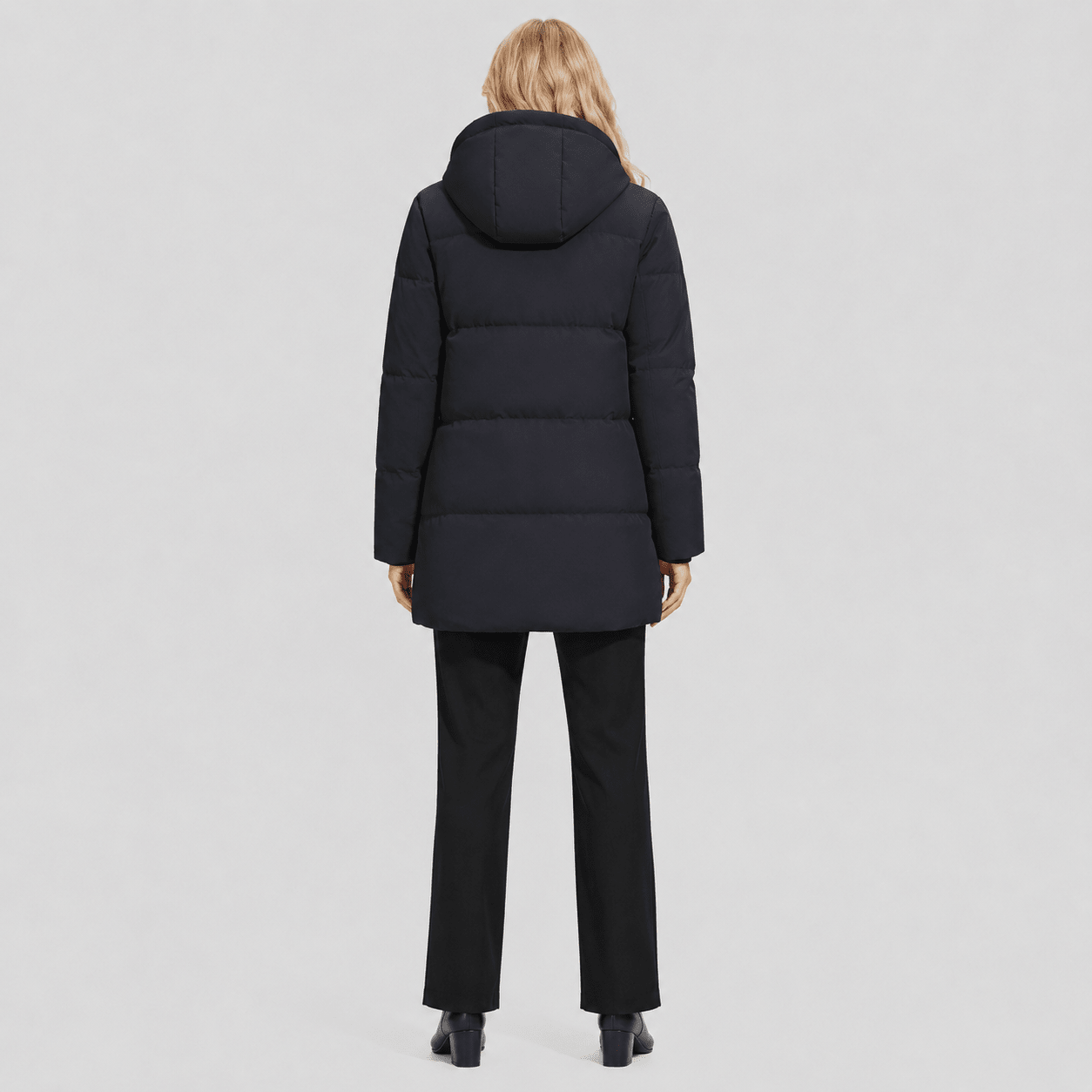 Black MAGCOMSEN Women's Long Down Parka Waterproof Hooded Winter Puffer Coat in #Color_Black