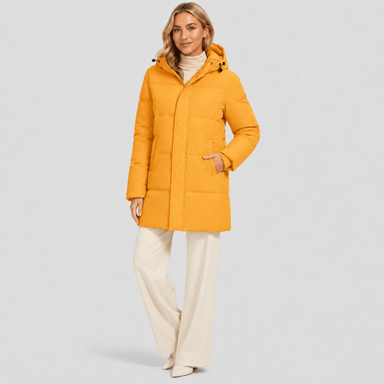 Brown MAGCOMSEN Women's Long Down Parka Waterproof Hooded Winter Puffer Coat in #Color_Brown