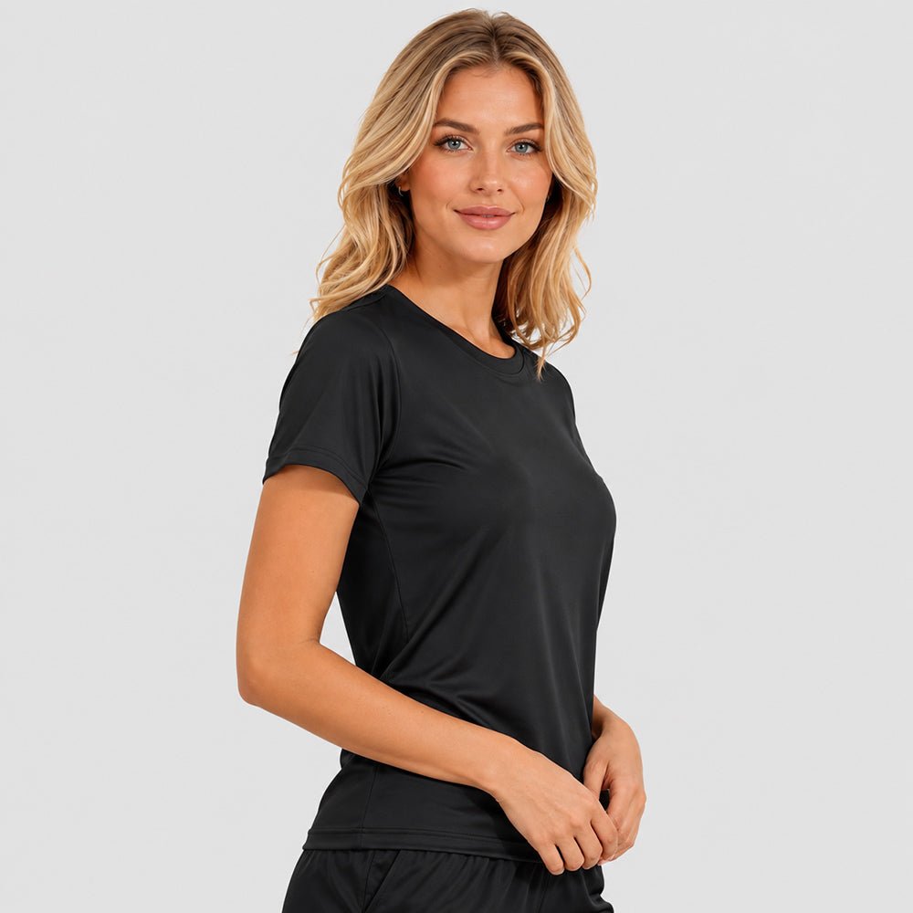 Women's Quick Dry T-Shirt Black by MAGCOMSEN