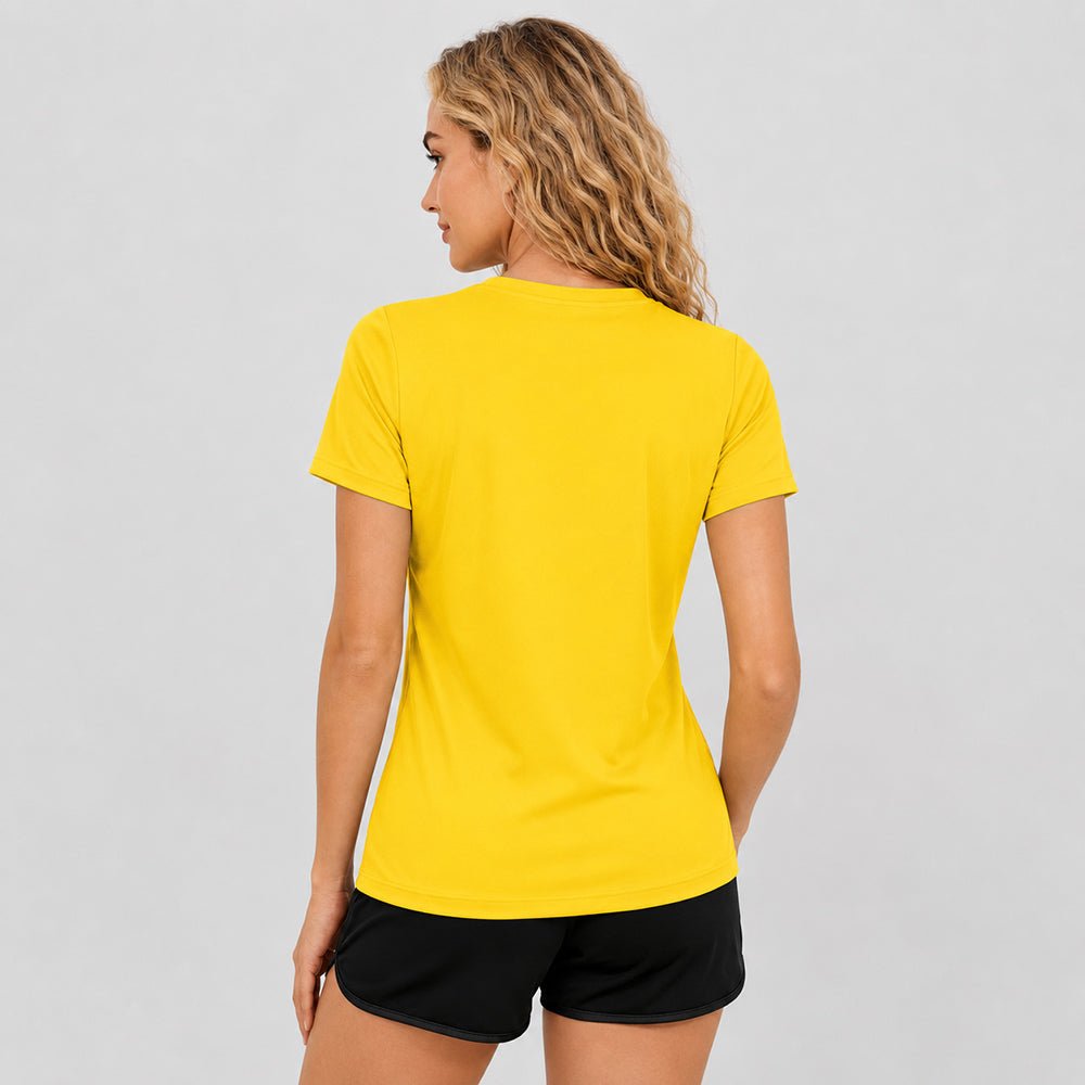 Women's Quick-Dry UV Protection Casual Sports T-Shirt Yellow by MAGCOMSEN
