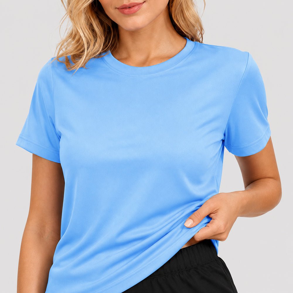 Women's Quick-Dry UV Protection Casual Sports T-Shirt Blue by MAGCOMSEN