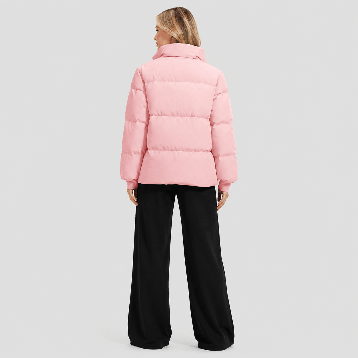 Pink MAGCOMSEN Women’s Quilted Down Jacket Warm Water Resistant Puffer Winter Coat in #Color_Pink