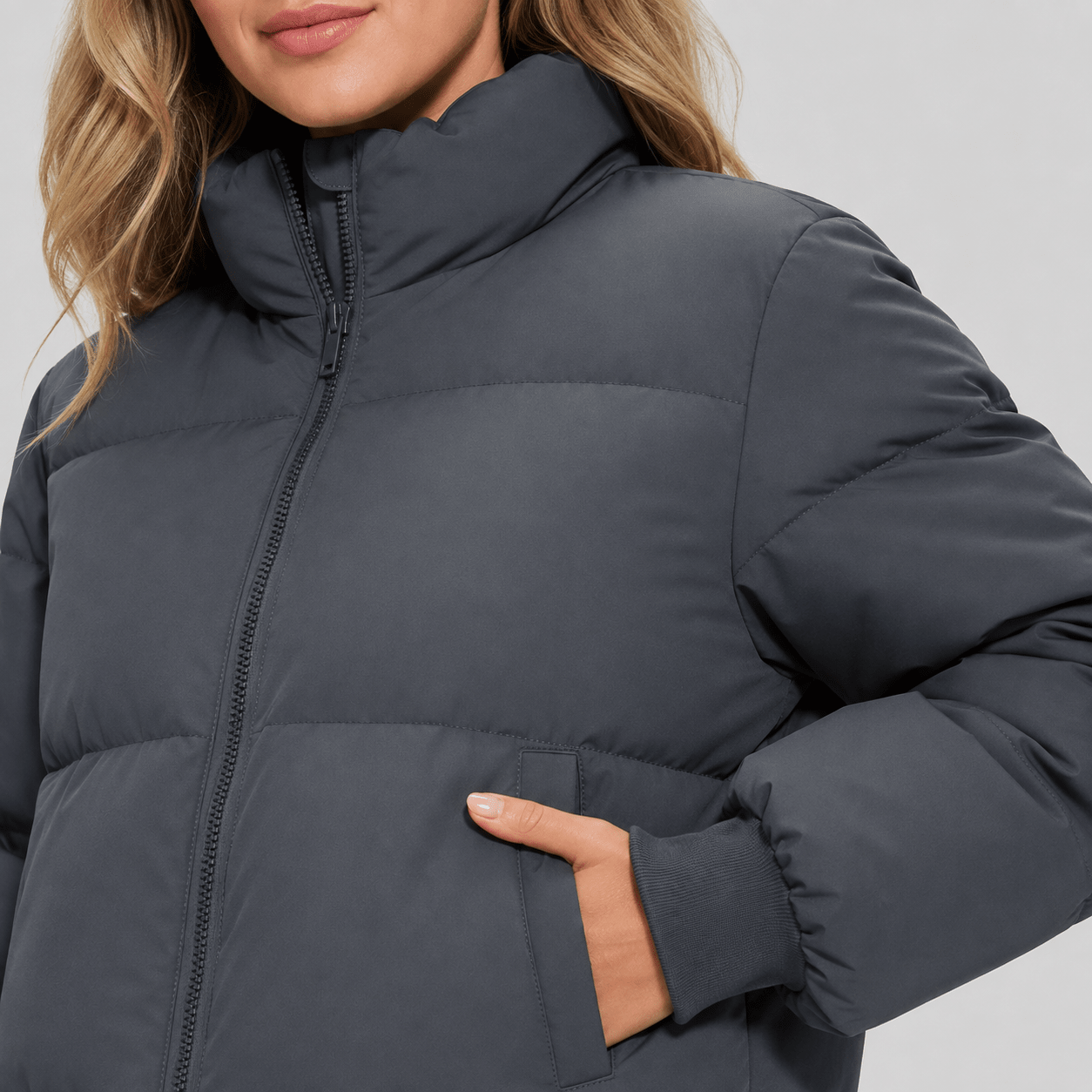 Dark Grey MAGCOMSEN Women’s Quilted Down Jacket Warm Water Resistant Puffer Winter Coat in #Color_Dark Grey