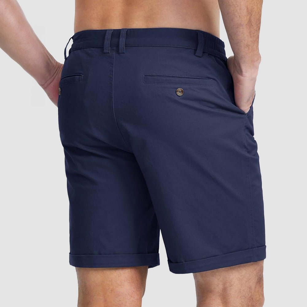 Men's Classic Stretch Chino Shorts with Pockets - MAGCOMSEN