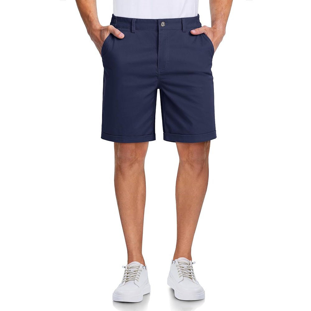 Men's Classic Stretch Chino Shorts with Pockets - MAGCOMSEN