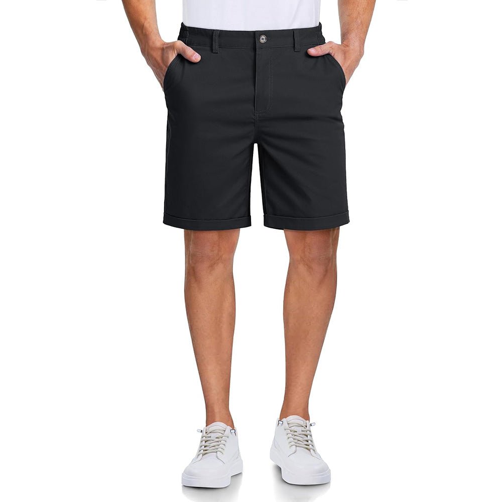 Men's Classic Stretch Chino Shorts with Pockets - MAGCOMSEN