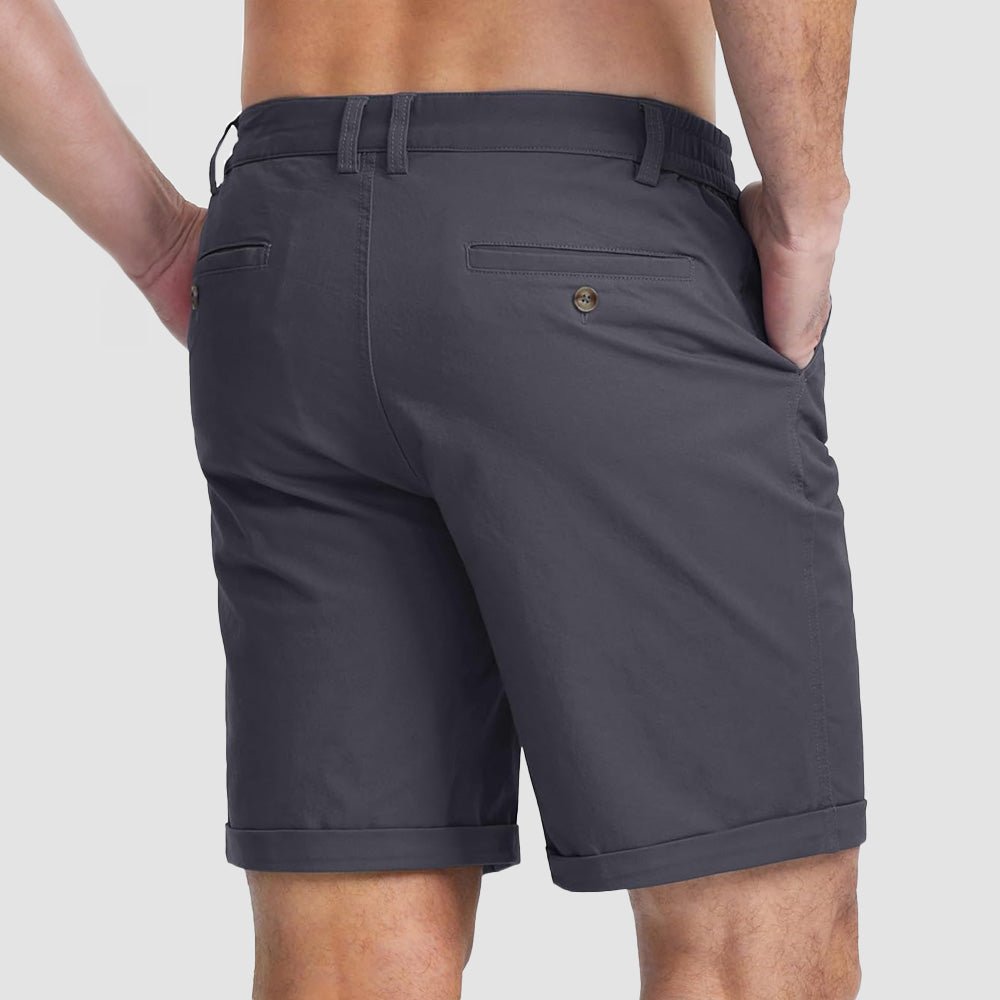 Men's Classic Stretch Chino Shorts with Pockets - MAGCOMSEN