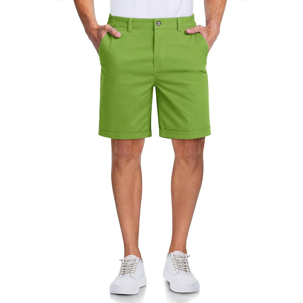 Men's Classic Stretch Chino Shorts with Pockets - MAGCOMSEN
