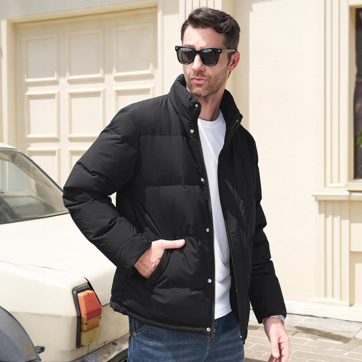 Stand-collar Men's Down Jacket Winter Fashion Trend Thick Windproof Warm Youth Jacket main image 1