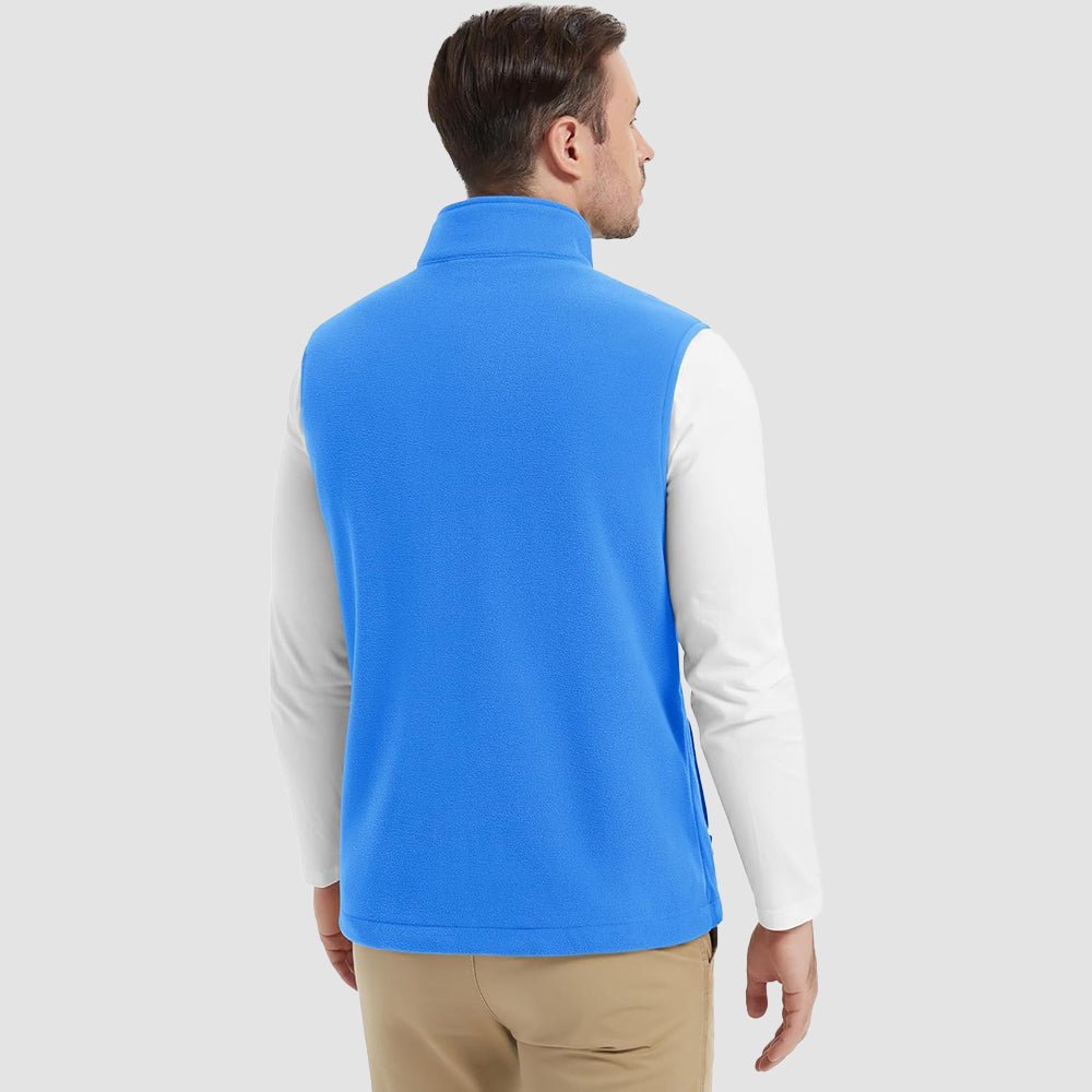 Azure Men's Fleece Vest Lightweight Warm Winter Outerwear - MAGCOMSEN