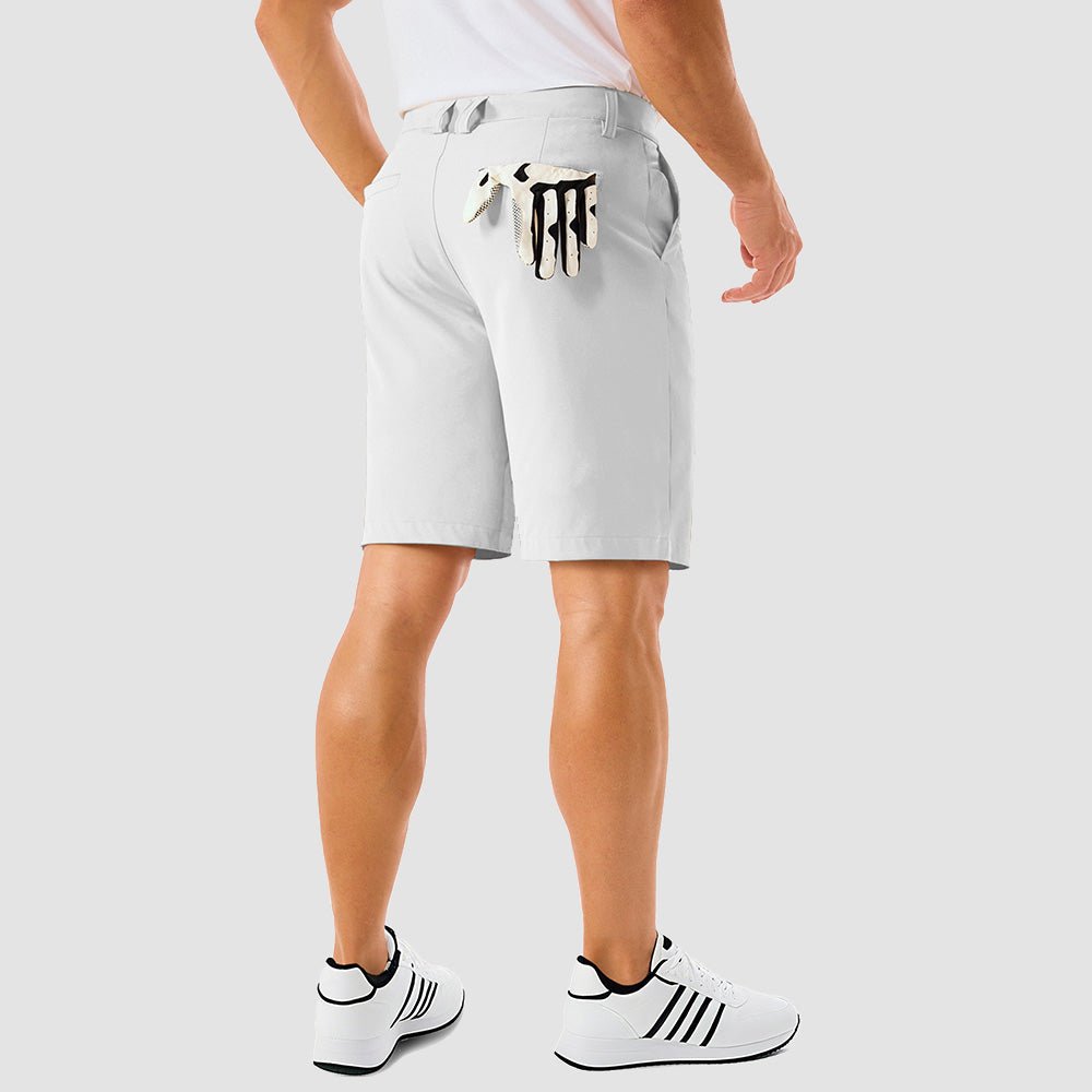 Black Men's Golf Shorts - Quick Dry Stretch Work Shorts with 6 Pockets - MAGCOMSEN