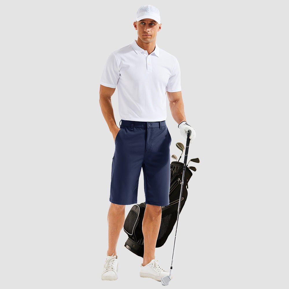 Navy Men's Golf Shorts - Quick Dry Stretch Work Shorts with 6 Pockets - MAGCOMSEN