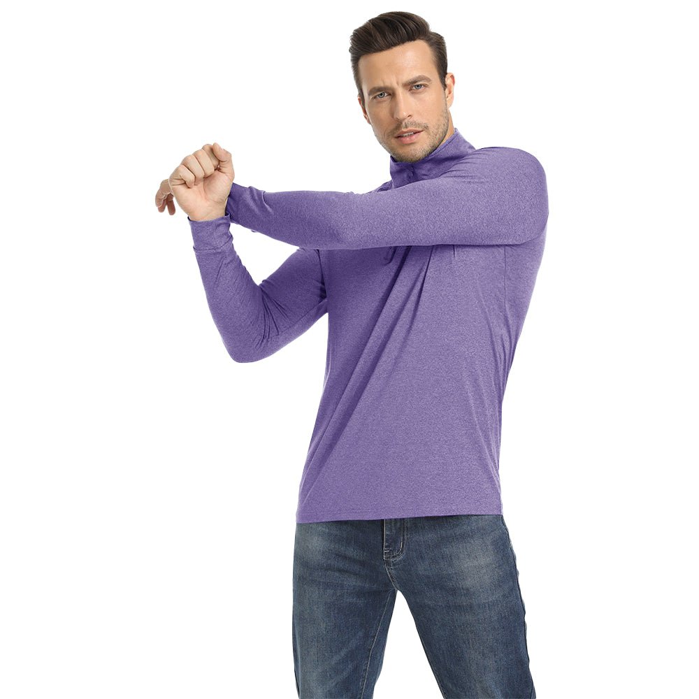 Violet Men's Lands End UPF50+ Sun Shirt, Long Sleeve Quick Dry - MAGCOMSEN
