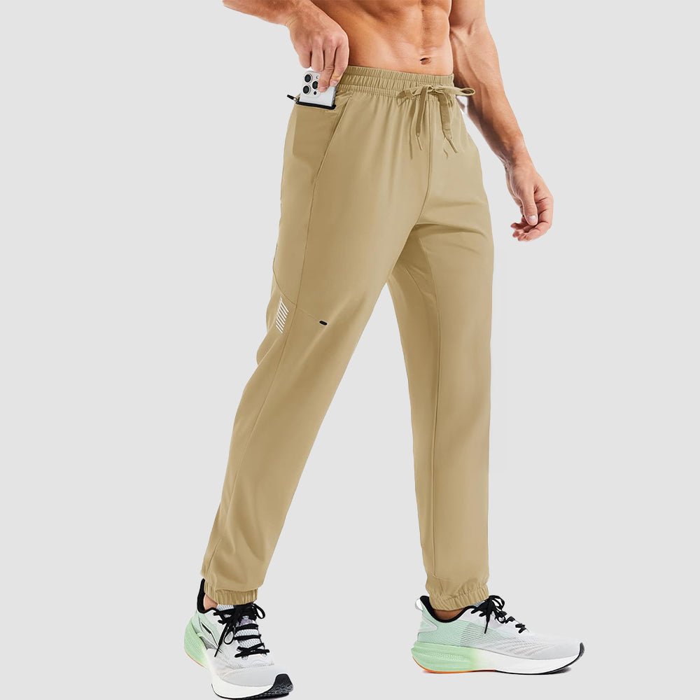 Khaki Men's Lightweight Hiking Pants Quick Dry UPF 50+ Joggers - MAGCOMSEN