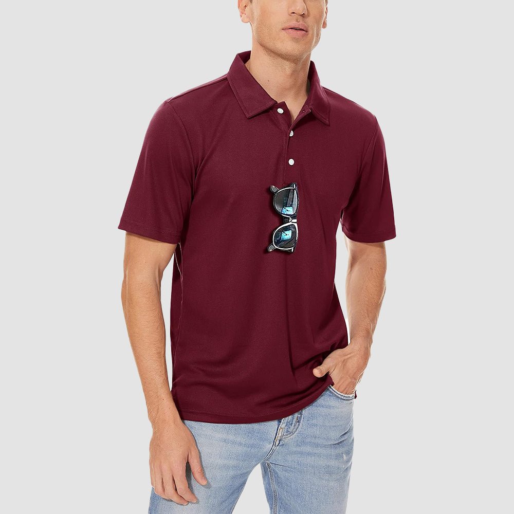 Men's Polo Quick Dry Short Sleeve Golf Polo - MAGCOMSEN