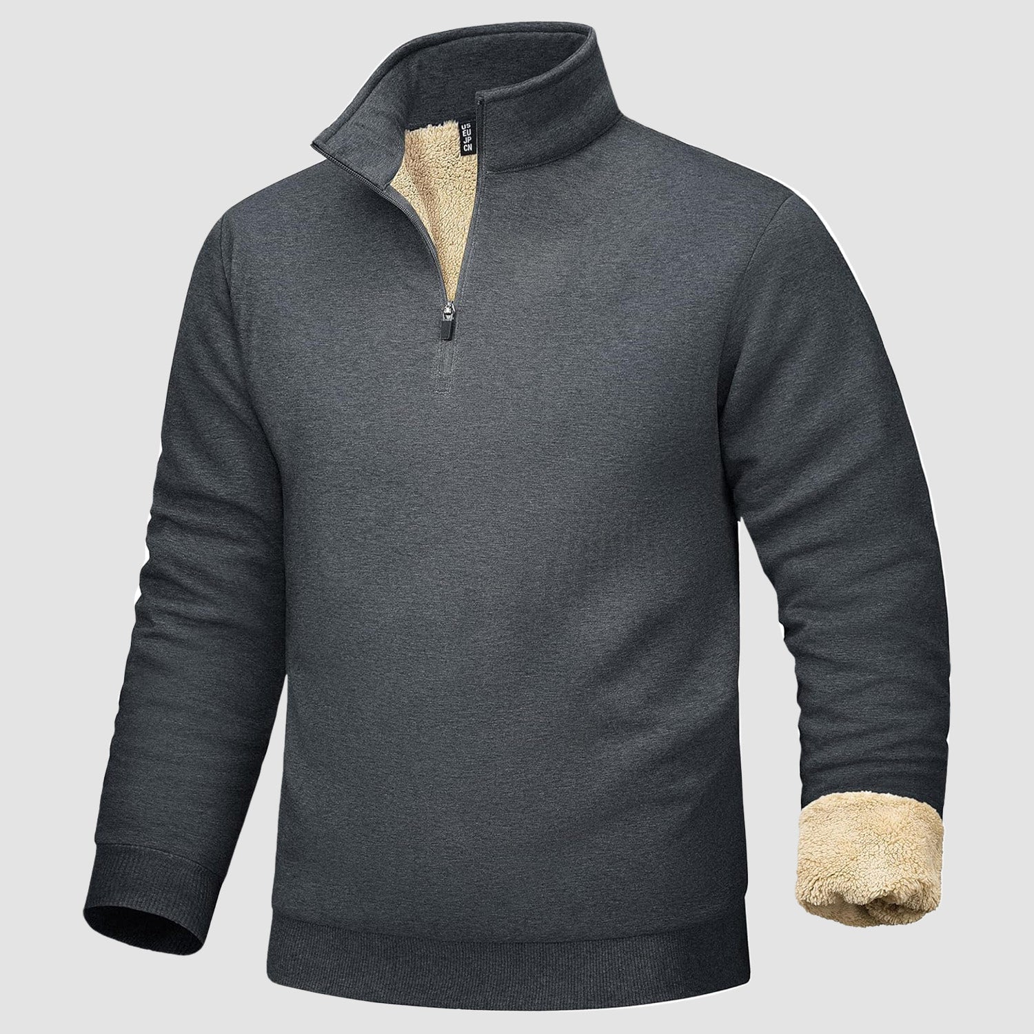 Heren sweatshirts Sherpa gevoerde pullover trui klassiek katoen winter sweatshirt warme fleece truien gewatteerde lange mouwen sweatshirt thermische effen kleur lange mouwen sweatshirt casual truien Heren sweatshirts Sherpa gevoerde pullover trui klassiek katoen winter sweatshirt warme fleece truien gewatteerde lange mouwen sweatshirt thermische effen kleur lange mouwen sweatshirt casual truien