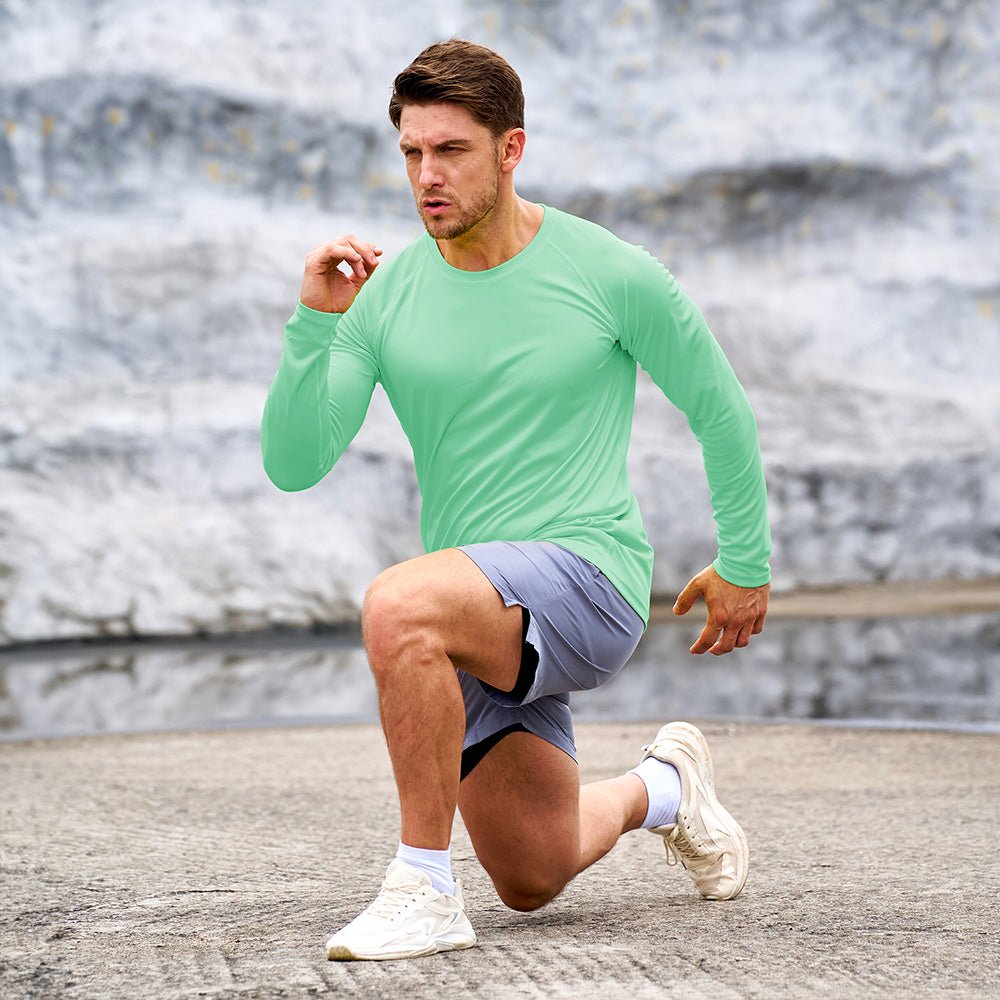 Beach Glass Men's UPF 50+ Quick Dry Shirt - Sun Protection for Hiking - MAGCOMSEN #Color_Beach Glass