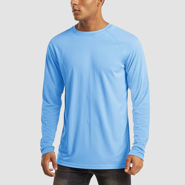 Blue MAGCOMSEN Men's UPF 50+ Quick Dry Shirt Sun Protection for Hiking in #Color_Blue