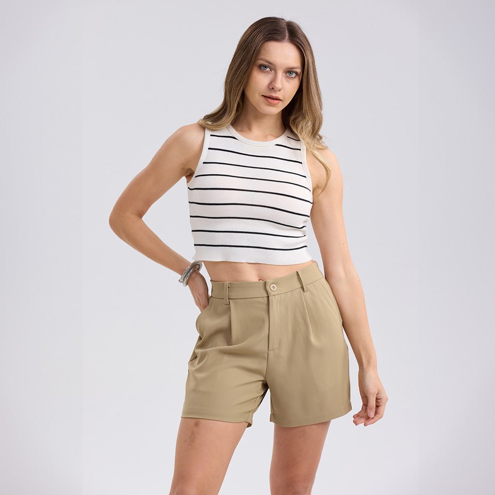 【New In】Women's Tailored Summer Shorts with Pockets - MAGCOMSEN
